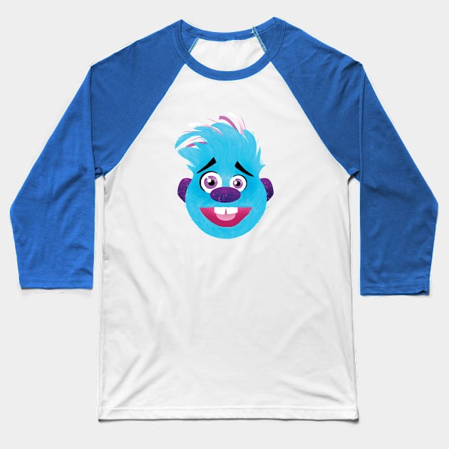 Spencer Sparklestein Face Baseball T-Shirt by Spencer Sparklestein